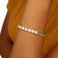 Pulsera moderna dorada de eslabones con cristales – imagen 3