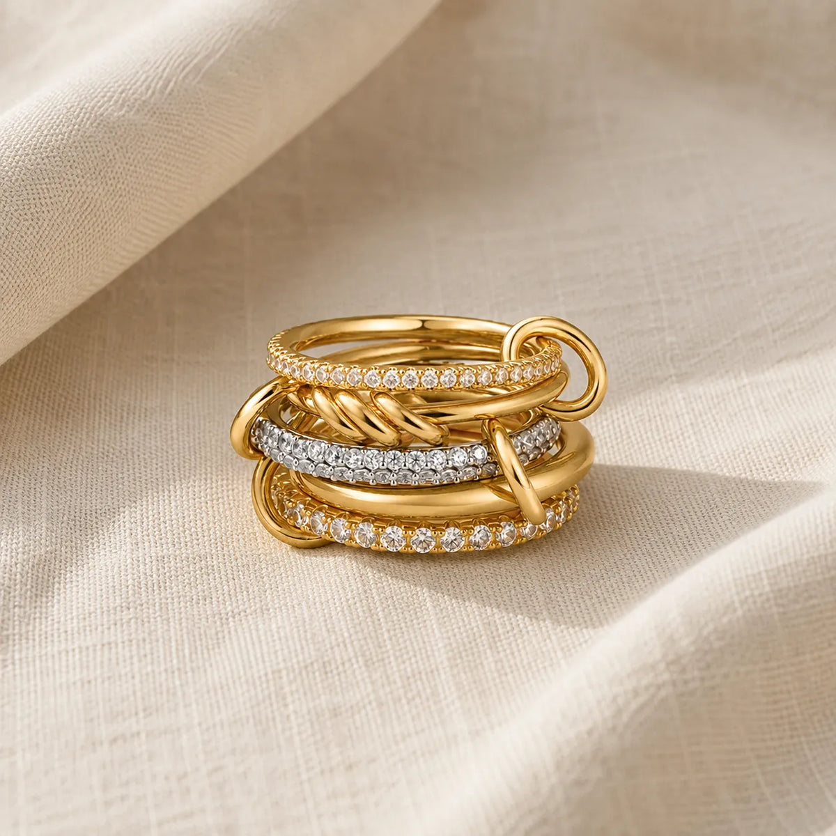 Anillo Blaise de cristales apilados – imagen 7