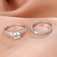 Set de anillos con pavé redondo – imagen 2