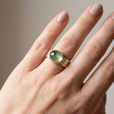Anillo vintage Greenfield plateado – imagen 2