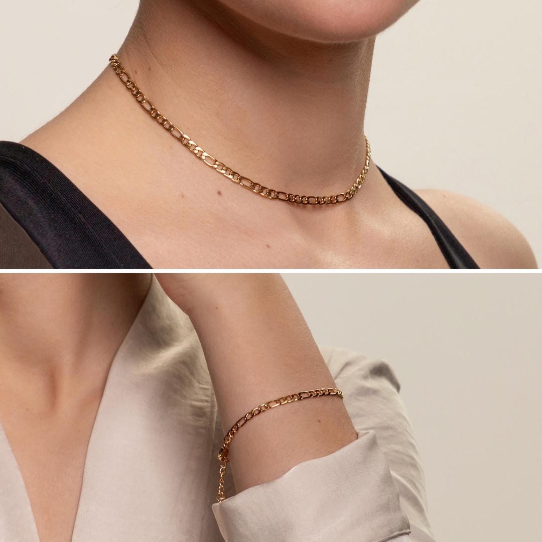 Conjunto de cadenas Figaro atemporales — Carmen, Lucía & Rocío