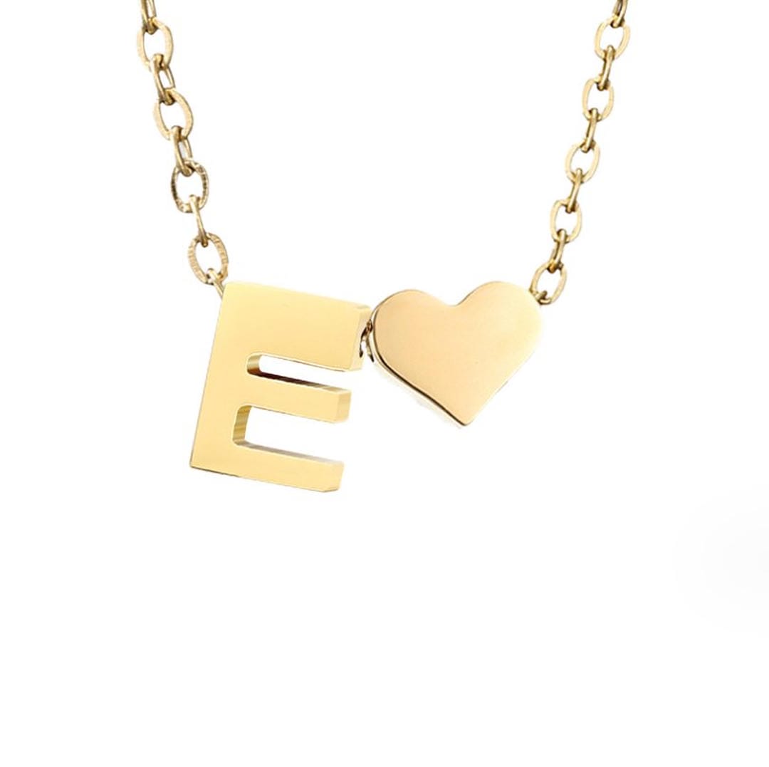Collar con inicial y corazón de oro personalizado – imagen 10