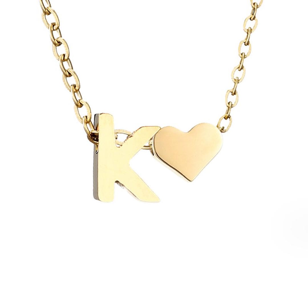 Collar con inicial y corazón de oro personalizado – imagen 16