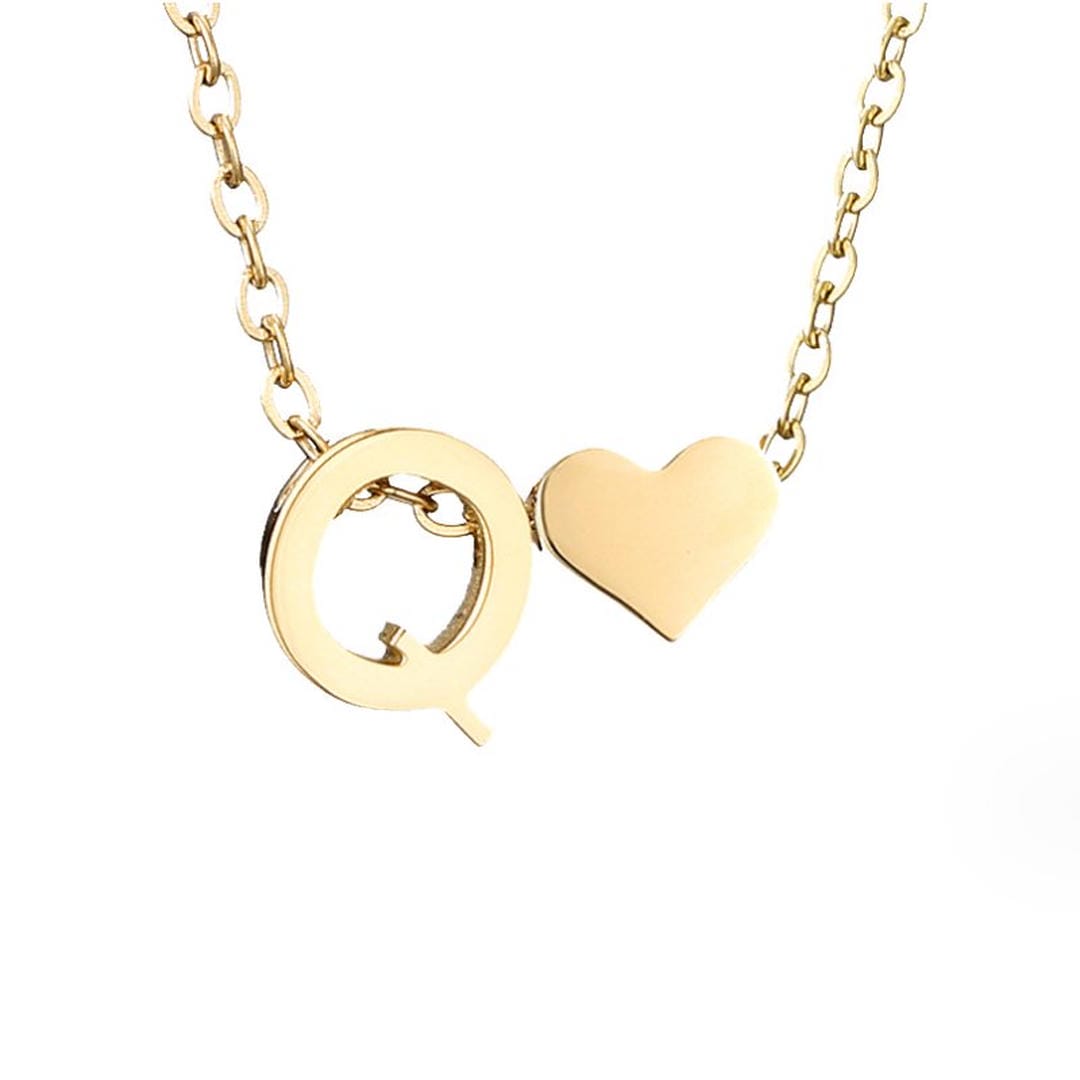 Collar con inicial y corazón de oro personalizado – imagen 22