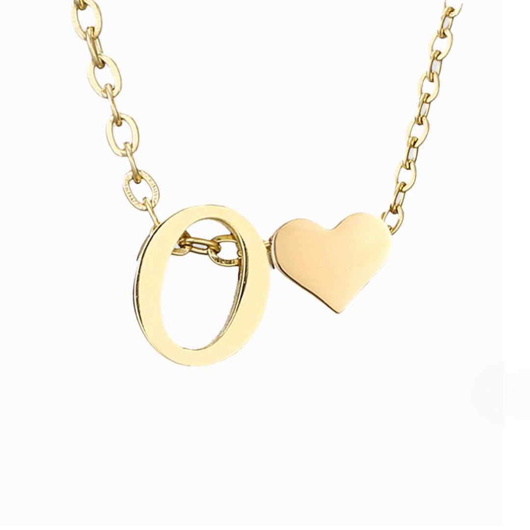 Collar con inicial y corazón de oro personalizado – imagen 20