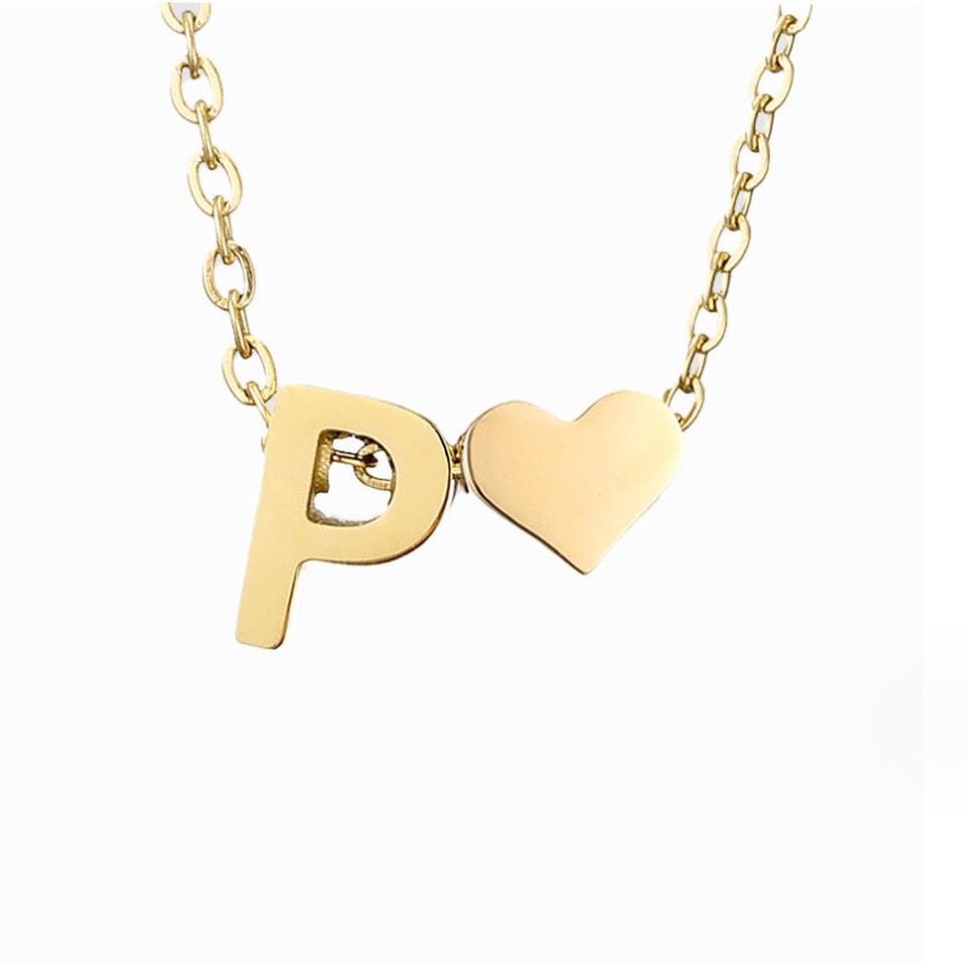 Collar con inicial y corazón de oro personalizado – imagen 21