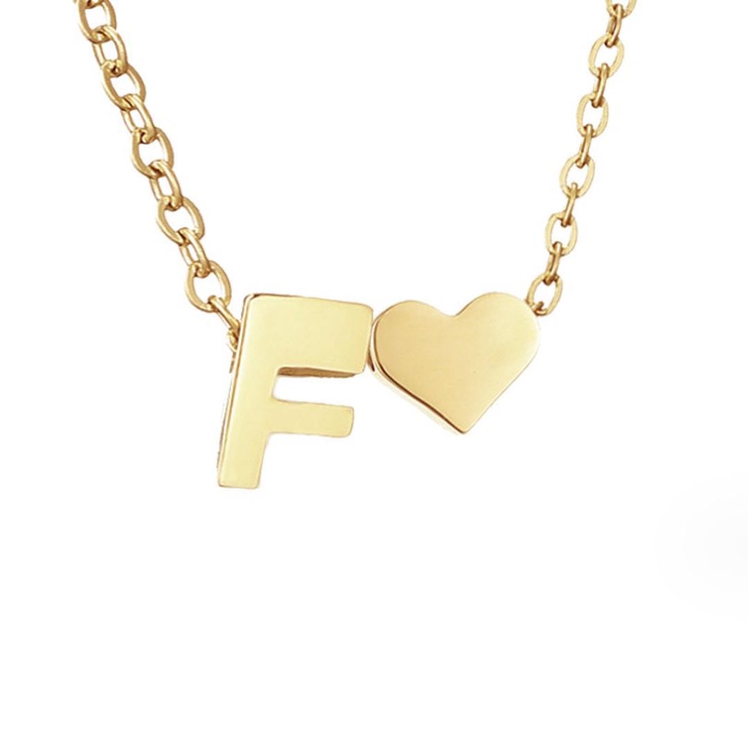 Collar con inicial y corazón de oro personalizado – imagen 11