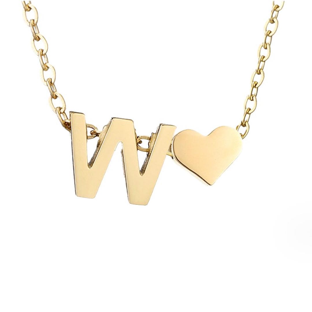 Collar con inicial y corazón de oro personalizado – imagen 28
