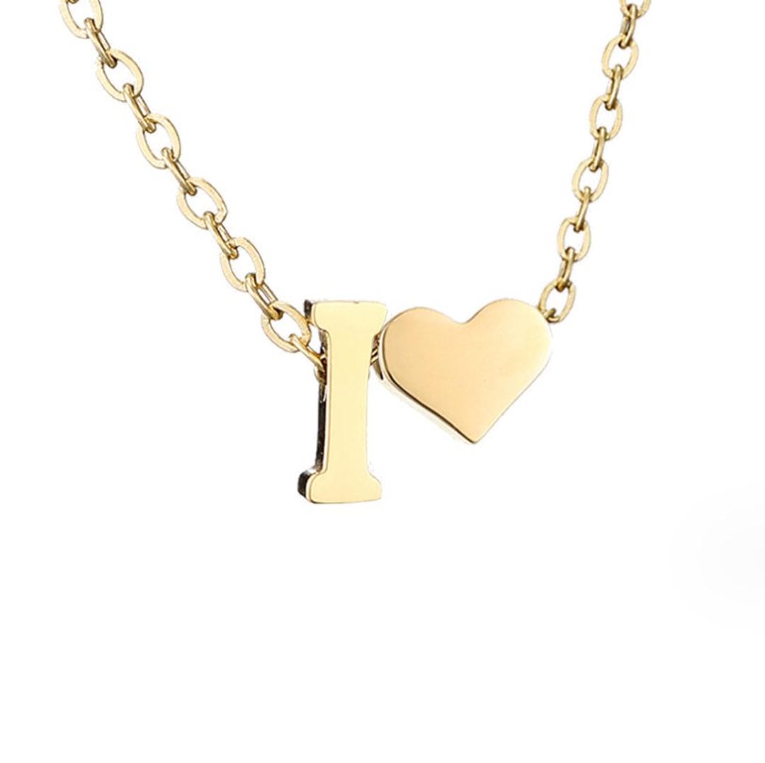 Collar con inicial y corazón de oro personalizado – imagen 14