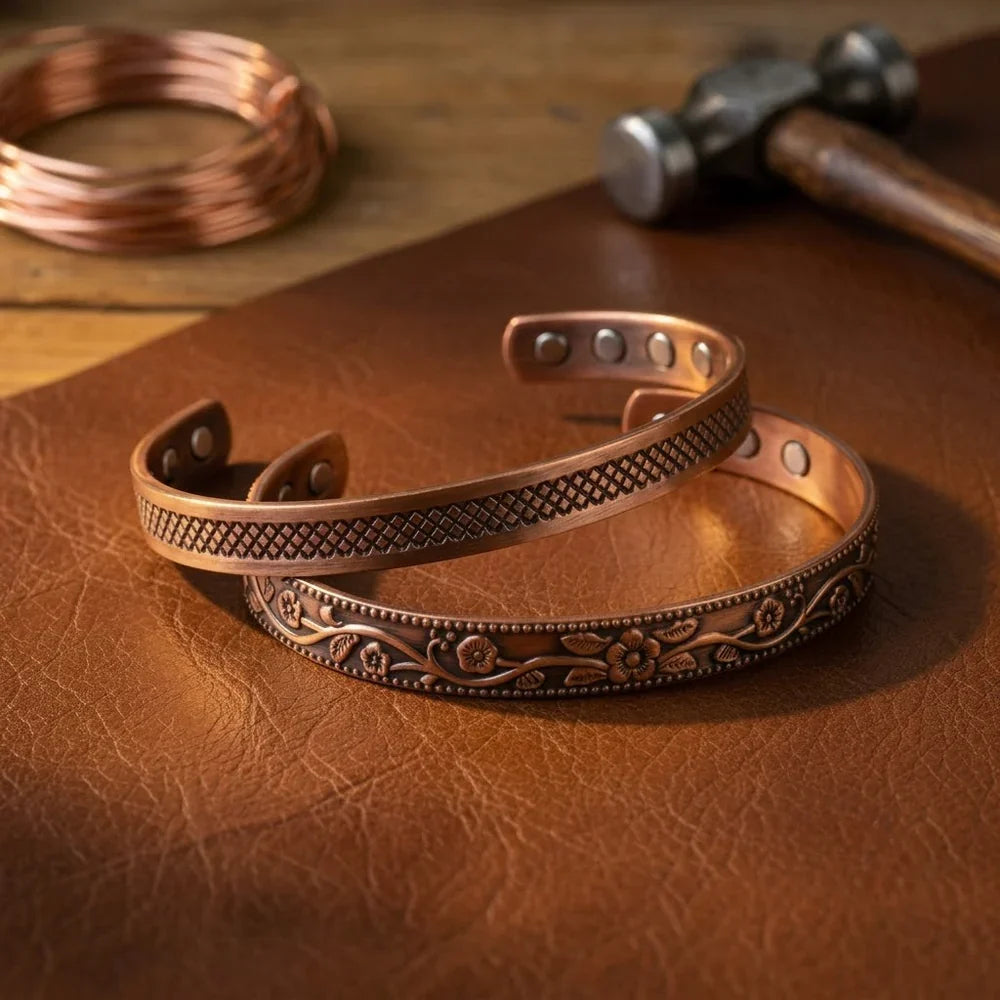 Set de pulseras de cobre Forja Regia – imagen 2