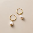 Pendientes colgantes de perlas de agua dulce – imagen 2