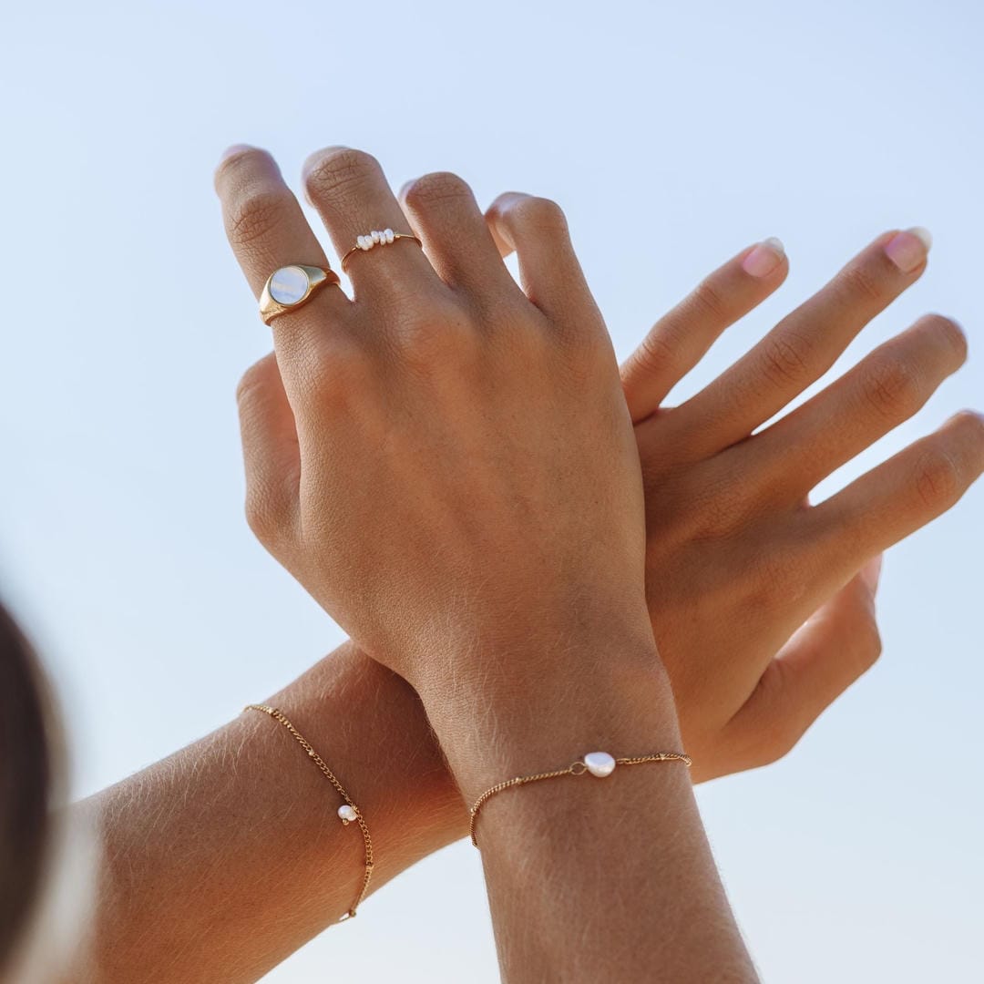 Anillo de cinco perlas Gota de rocío – imagen 7