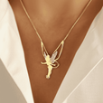 Collar de hada en oro y plata