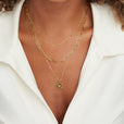 Collar Janie con colgante de monedas en capas