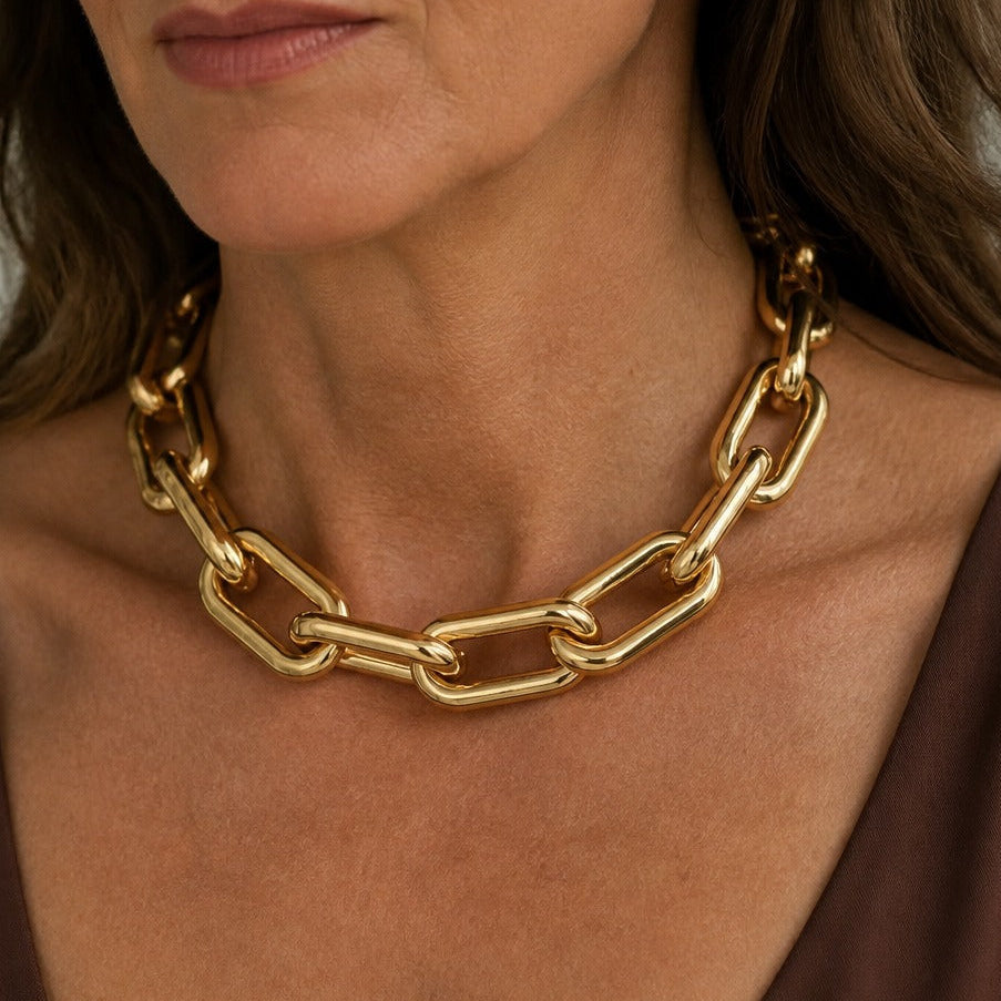 Collar de cadena trenzada de obsidiana