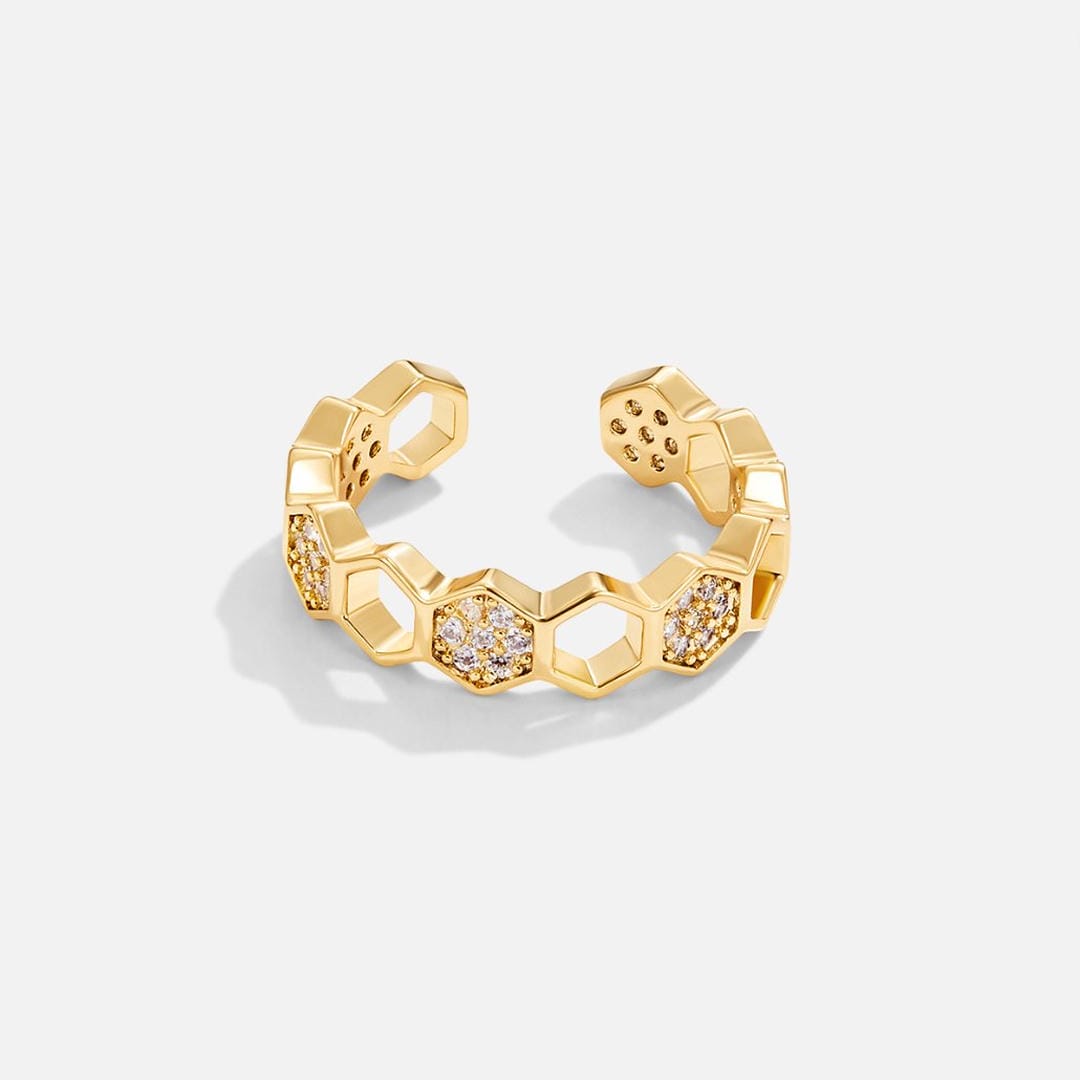 Anillo ajustable Destello de panal — Carmen, Lucía & Rocío