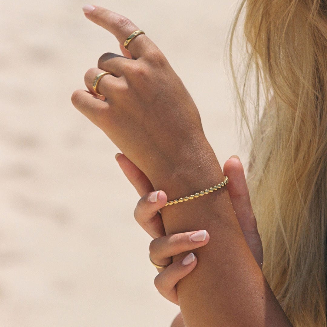 Pulsera rígida elegante de cuentas – imagen 2
