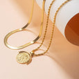 Set de collares en capas Resplandor dorado – imagen 3