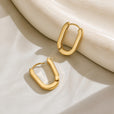 Pendientes aro cuadrado refinados – imagen 2