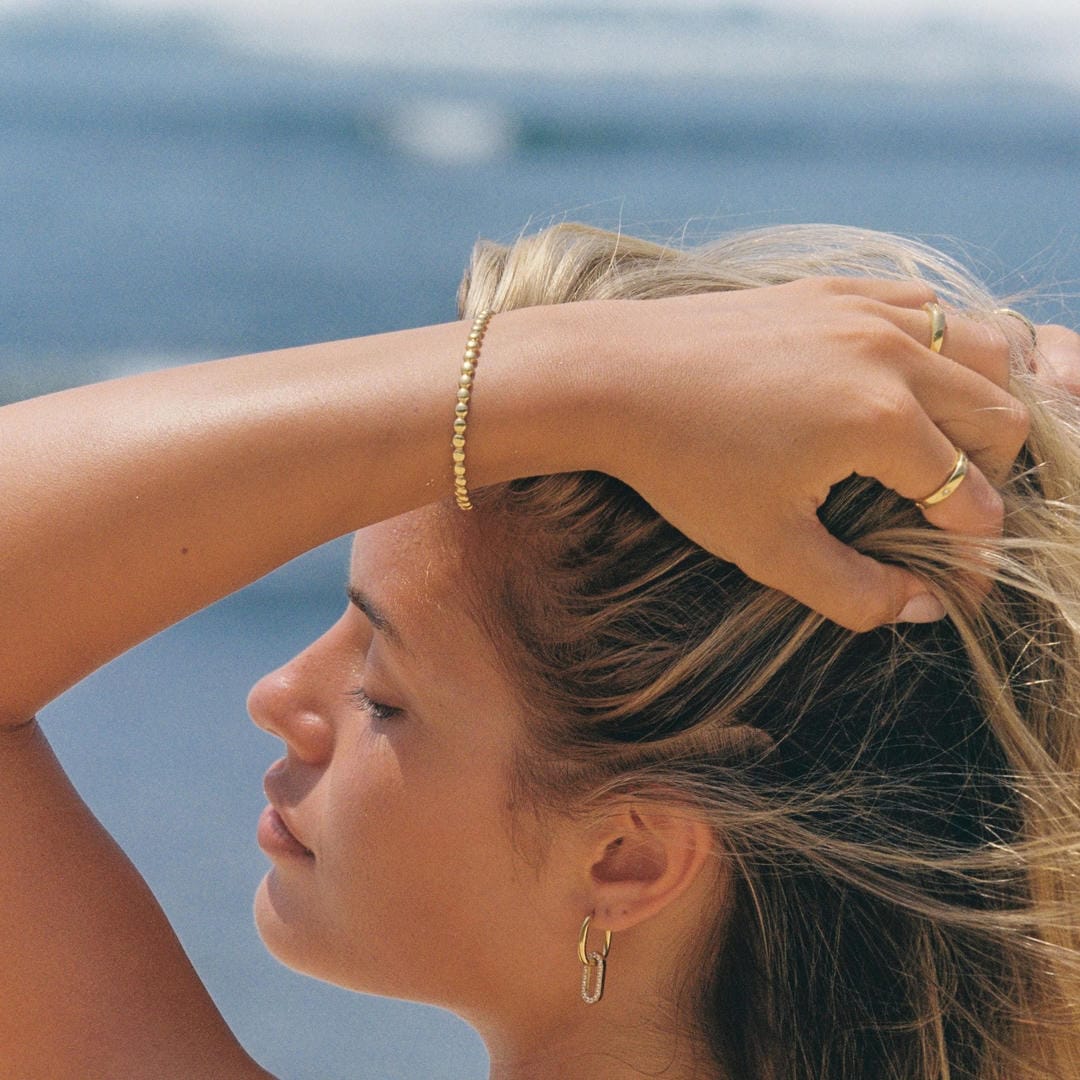 Pulsera rígida elegante de cuentas – imagen 3