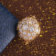 Anillo vintage de oro con diamantes redondos – imagen 3