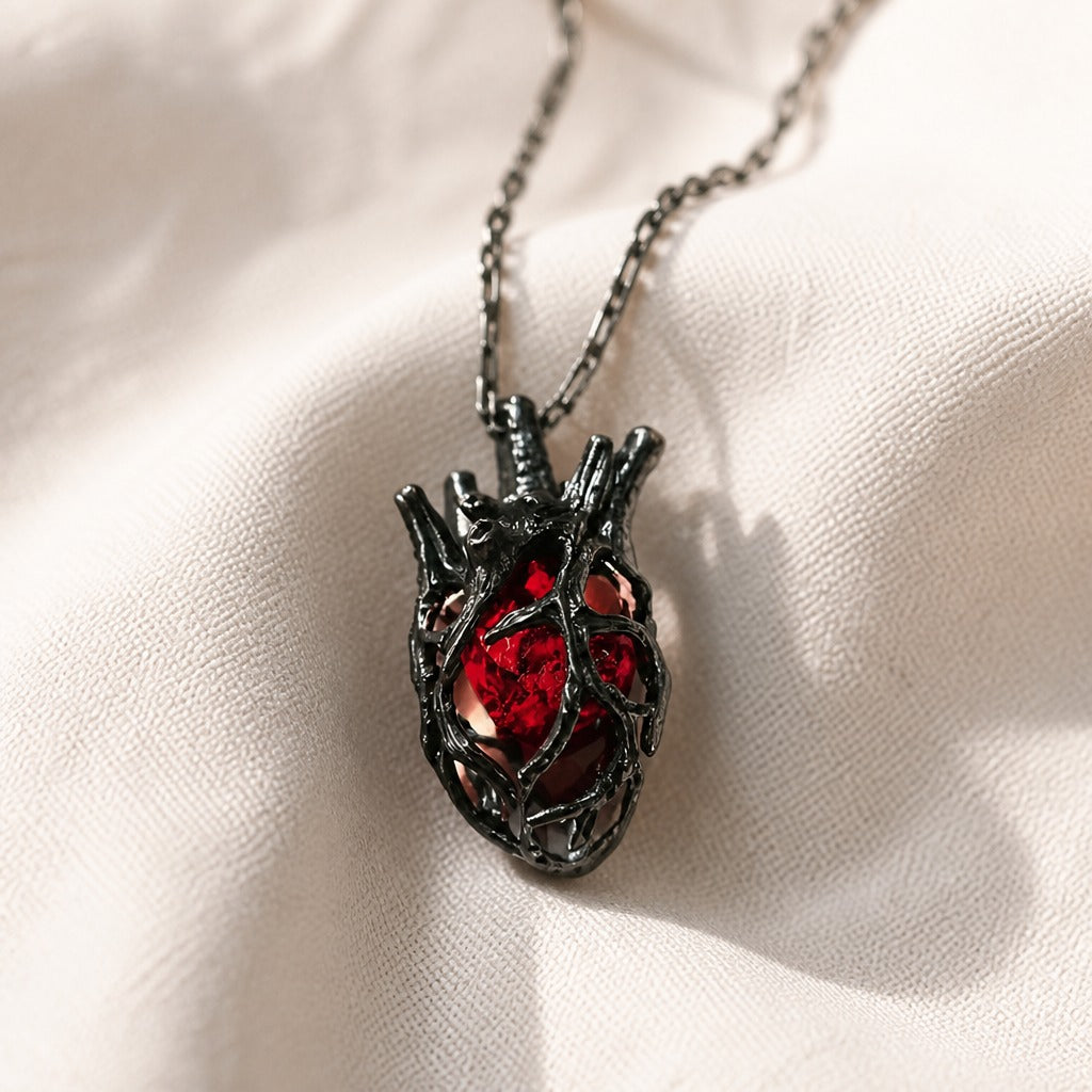 Colgante corazón anatómico carmesí – imagen 2