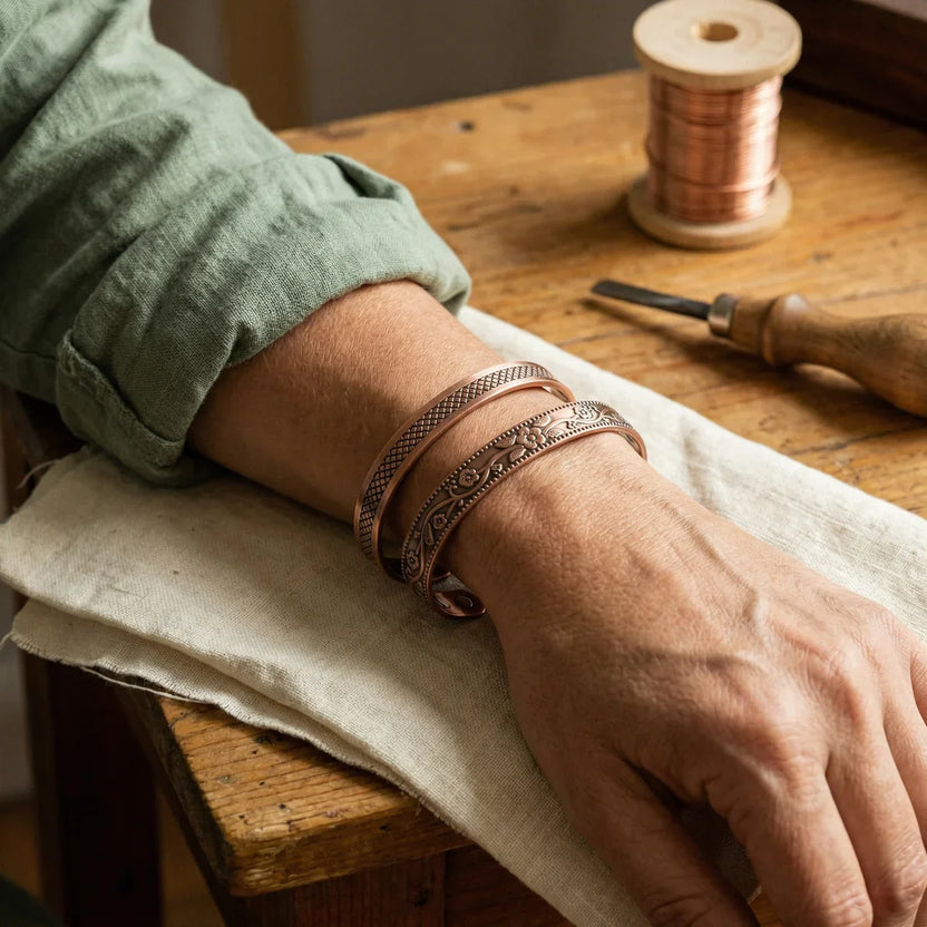Set de pulseras de cobre Forja Regia