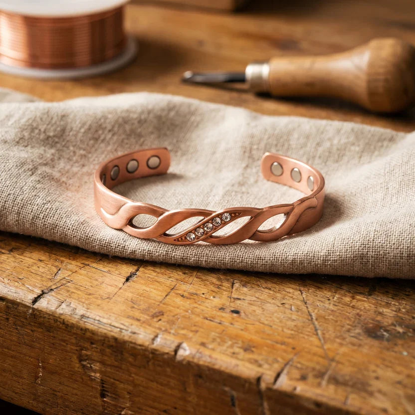 Pulsera de cobre con trenzado Prestige