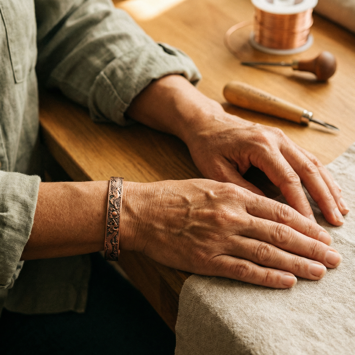 Pulsera de cobre Juniper Loam – imagen 2
