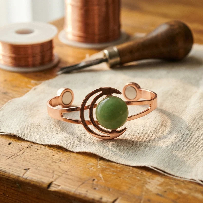 Pulsera de cobre Eternal Emerald con esfera – imagen 2