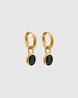 Pendientes ovalados de piedra Dana Sleek