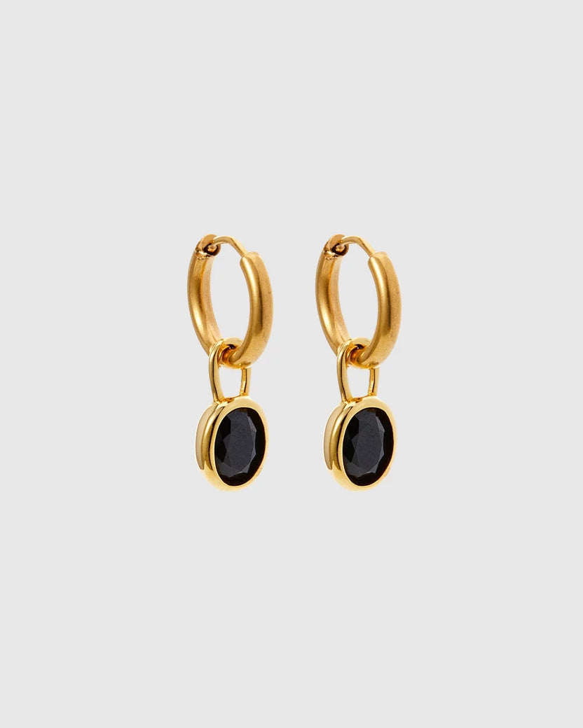 Pendientes ovalados de piedra Dana Sleek