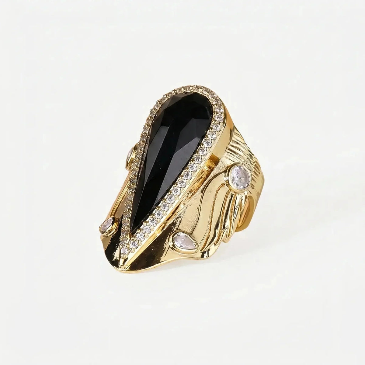 Anillo icónico halo con gota – imagen 6