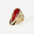 Anillo icónico halo con gota – imagen 5