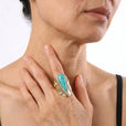 Anillo icónico halo con gota – imagen 13