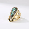 Anillo icónico halo con gota – imagen 8