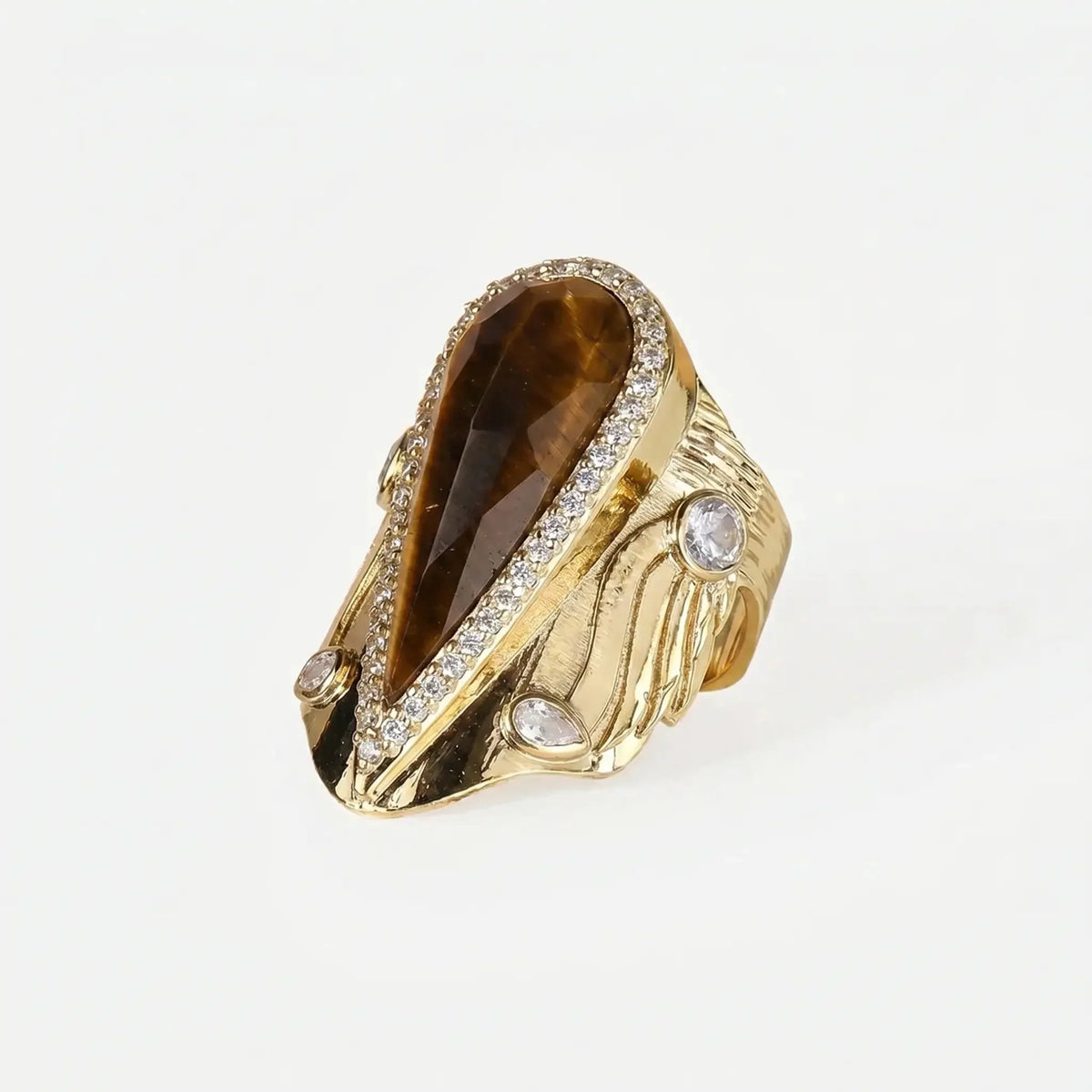 Anillo icónico halo con gota – imagen 12