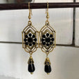 Pendientes de gota de cristal negro – imagen 2