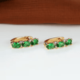 Pendientes trío esmeralda Verdant