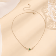 Collar esmeralda de flor de laurel – imagen 3