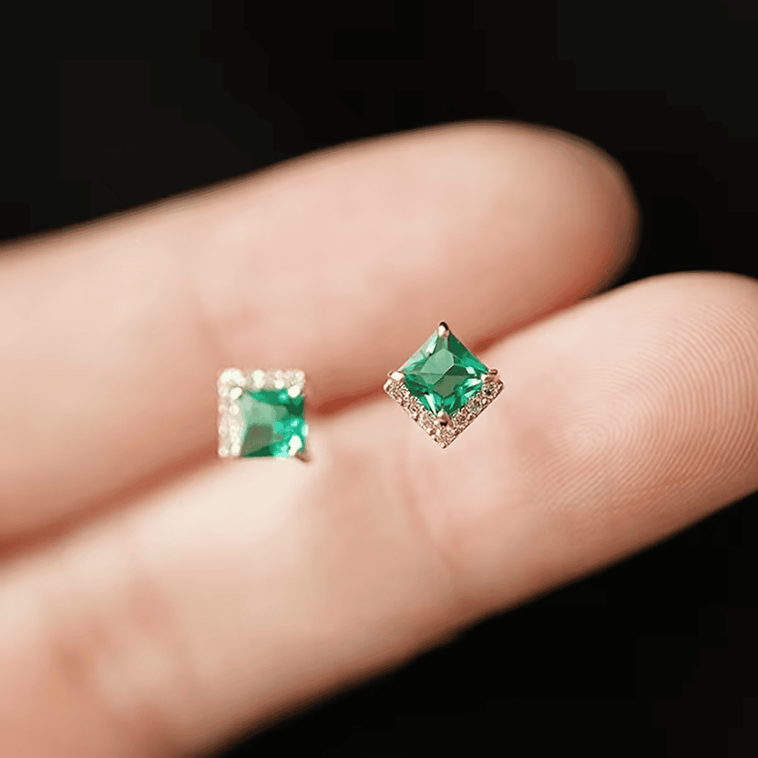 Pendientes elegantes halo prisma