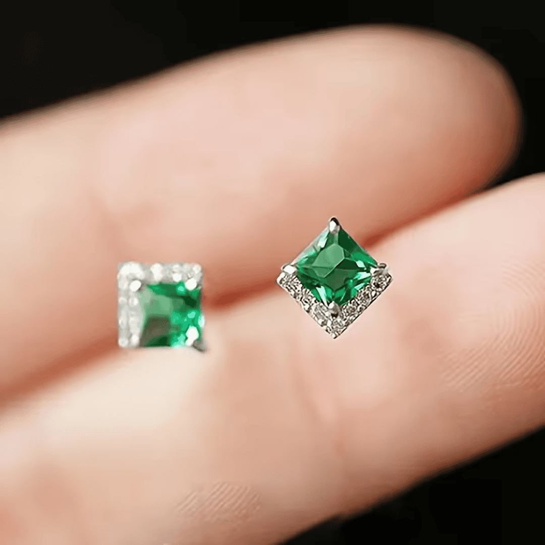 Pendientes elegantes halo prisma – imagen 2