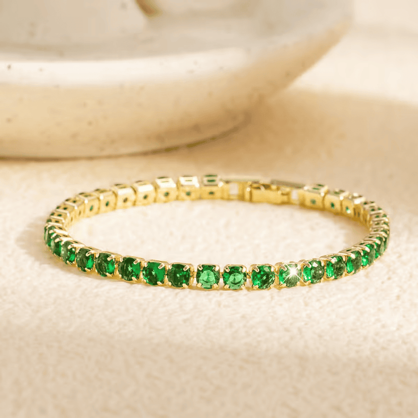 Pulsera tenis Evergreen de lujo