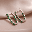 Pendientes aro Savannah esmeralda – imagen 3