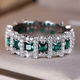 Anillo de eternidad esmeralda Luxe
