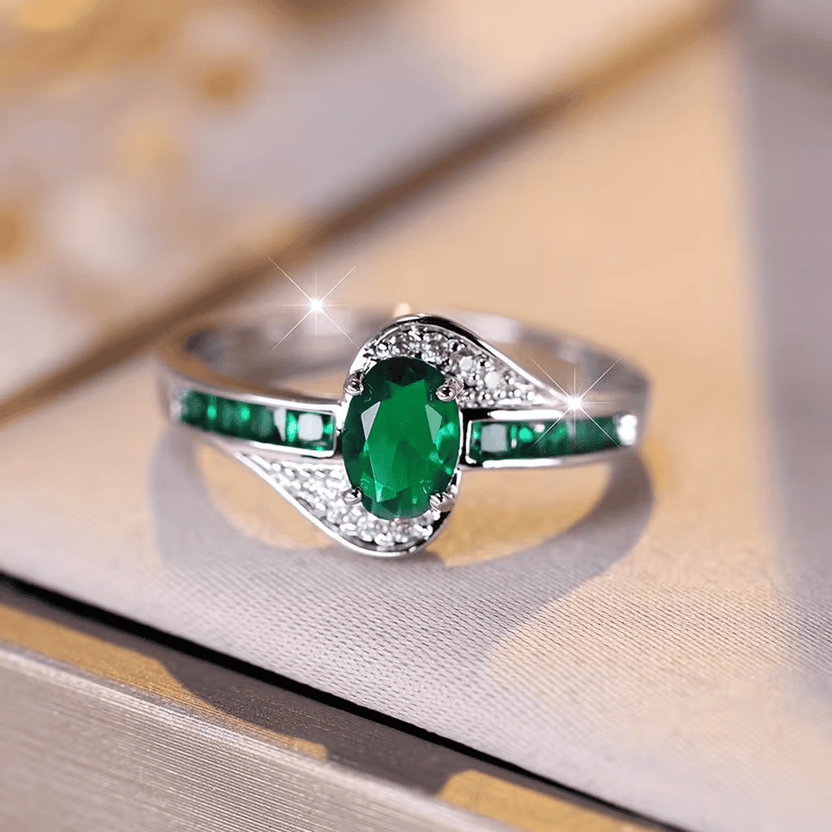 Anillo vintage ondulado apilable