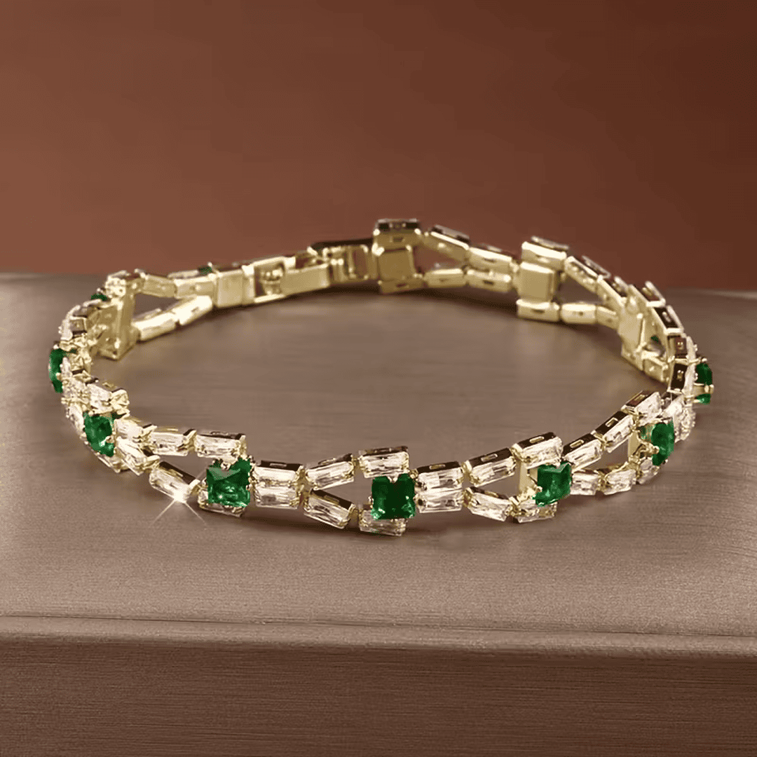 Pulsera Baguette Royale esmeralda