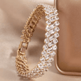 Pulsera tenis de corona con esmeralda – imagen 2