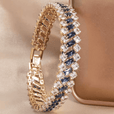 Pulsera tenis de corona con esmeralda – imagen 4