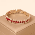 Pulsera tenis de corona con esmeralda – imagen 3